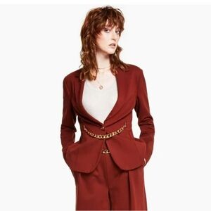 INC INTERNATIONAL CONCEPTS WEAR TO WORK BLAZER MODERN CHAIN WAIST JACKET SIZE L